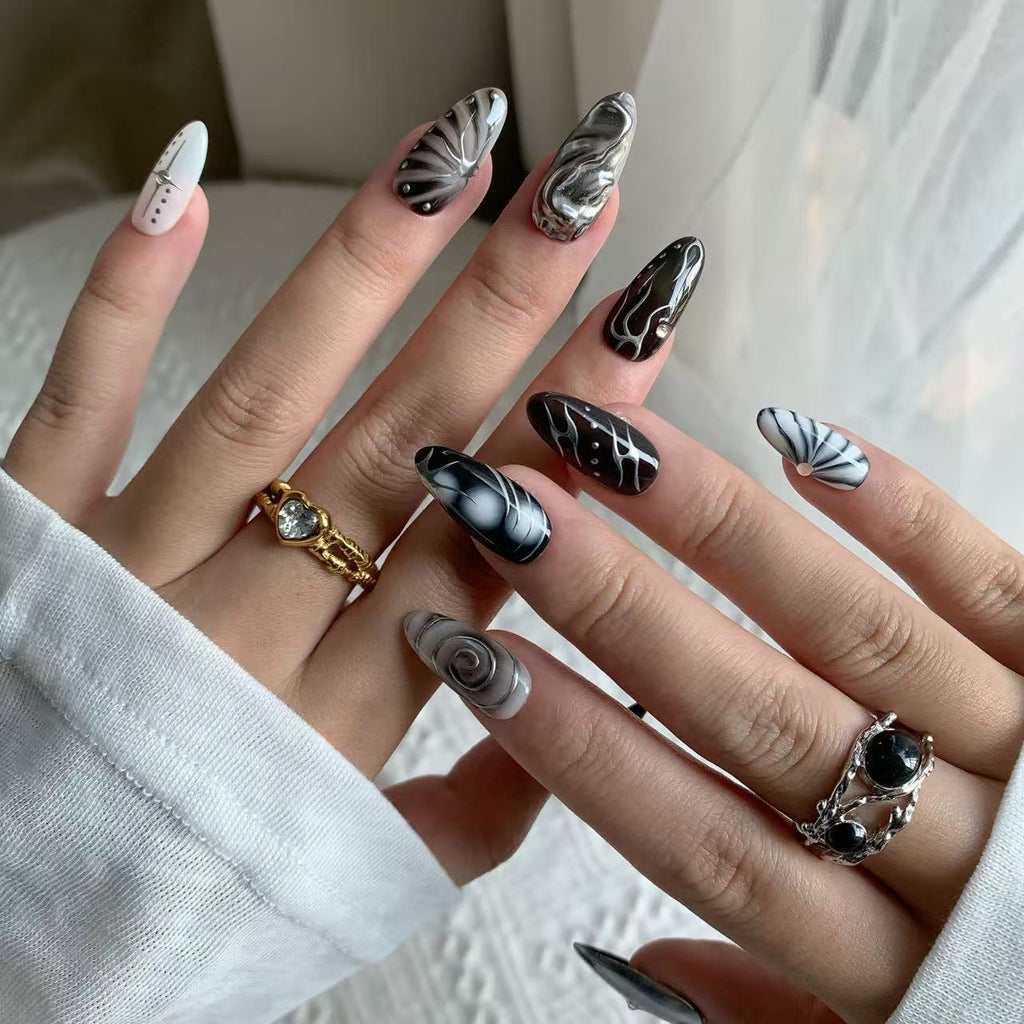 Black & White Metallic