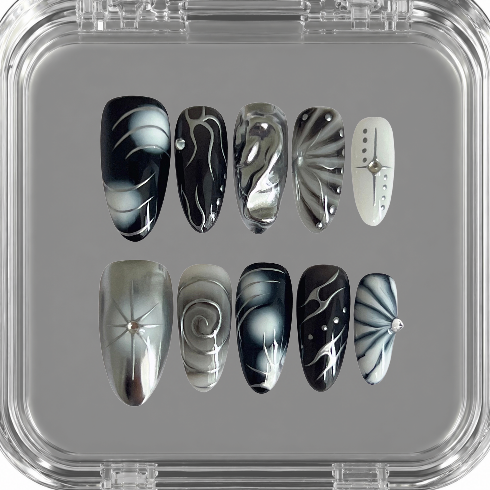 Black & White Metallic