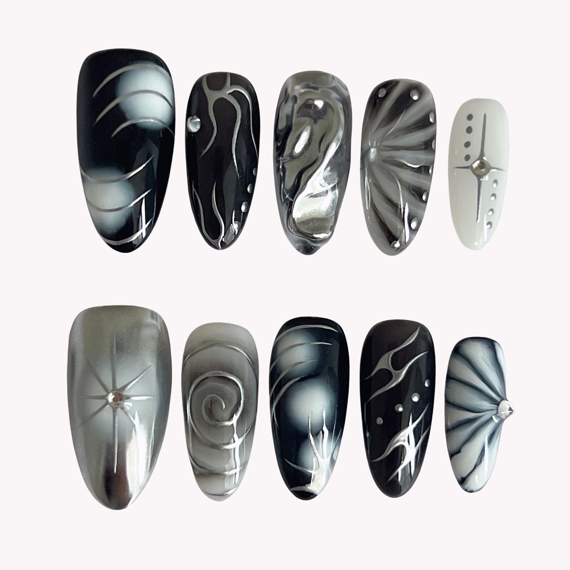 Black & White Metallic