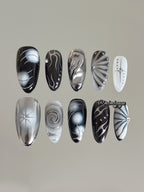 Black & White Metallic