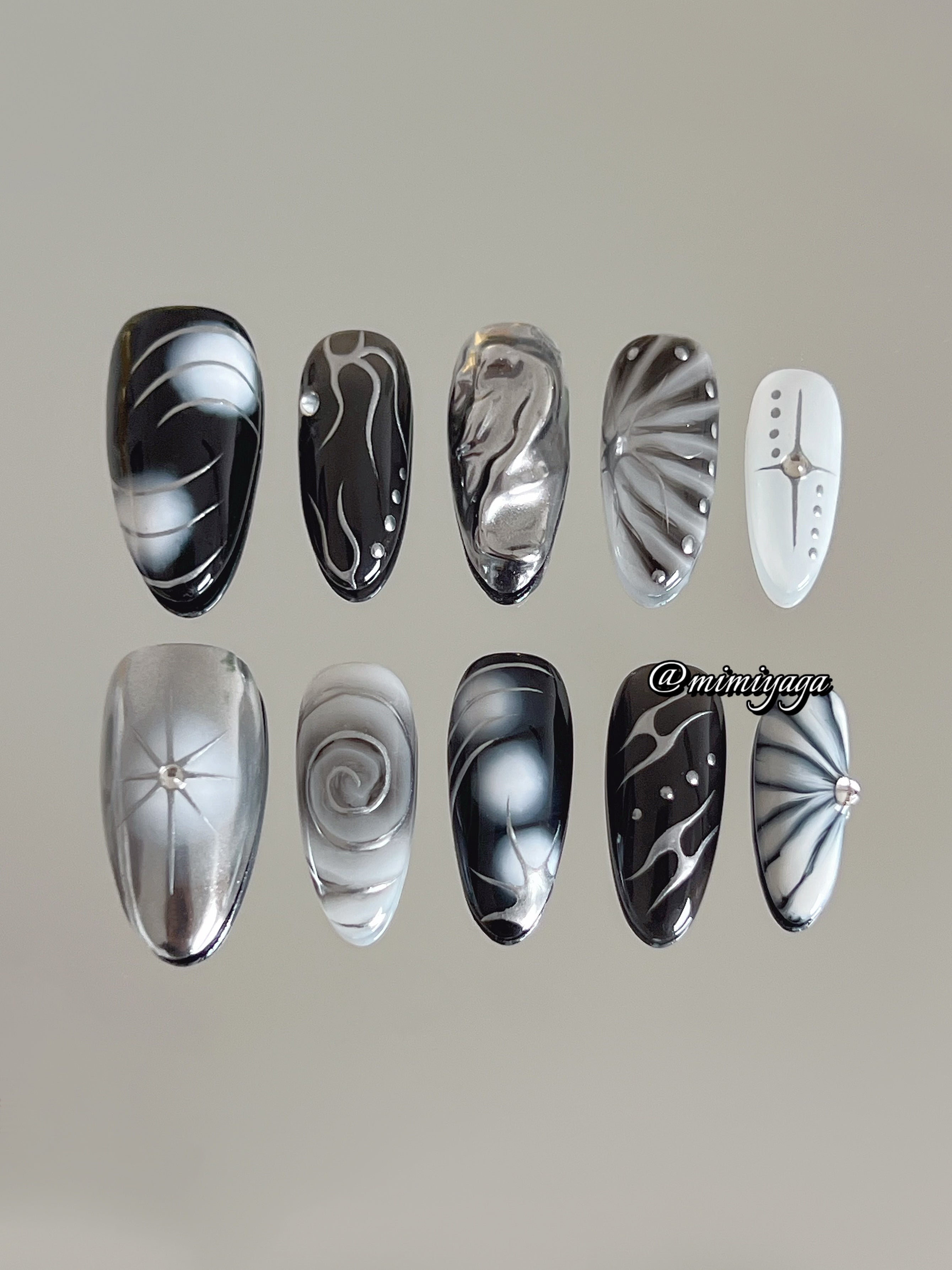 Black & White Metallic