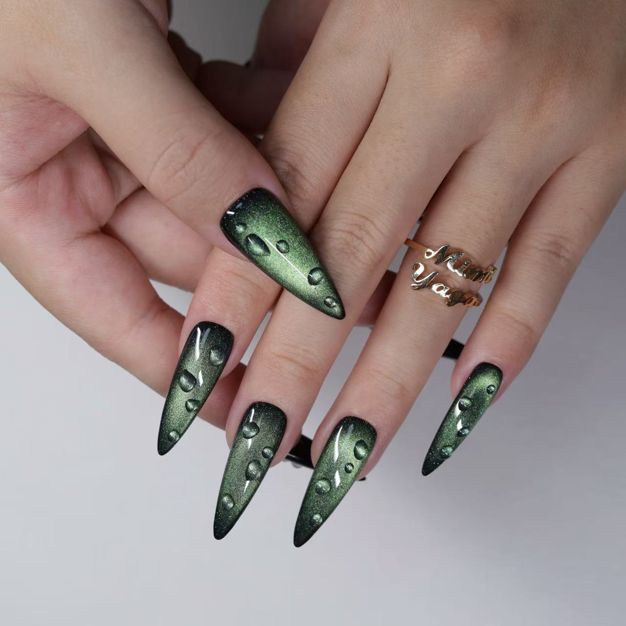 Verdant Drip Cat Eye