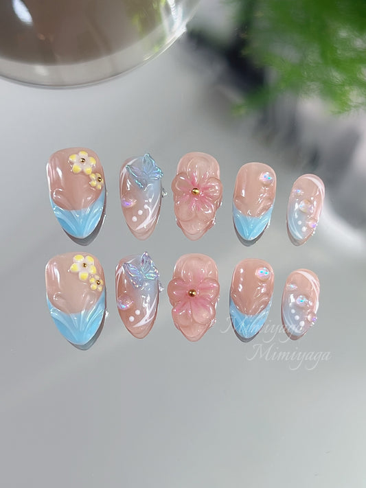 Dreamy 3D Floral & Butterfly